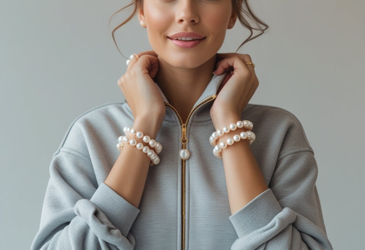 Sådan styler du din sweatshirt med lynlås med perlearmbånd til alle begivenheder